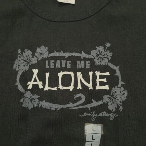 Vintage Emily the Strange Tshirt, Leave me Alone, Black, Small - Picture 2 of 5
